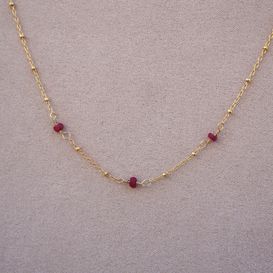 Kette 'ruby love' gold