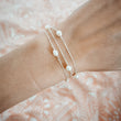 Laden Sie das Bild in den Galerie-Viewer, Armband 'white love' rosé / gold