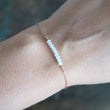 Laden Sie das Bild in den Galerie-Viewer, Armband 'lovely' rosé weiß / mintgrün