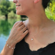 Laden Sie das Bild in den Galerie-Viewer, Kette 'pearl love' rosé / gold / silber