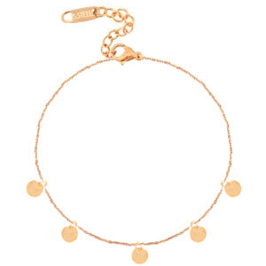 Fußkettchen Münzen rosé / gold / silber