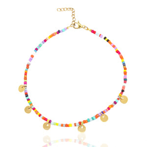 Fußkettchen Regenbogen gold