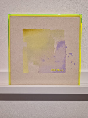 Mini Abstract Acryl Bild Neon Rahmen