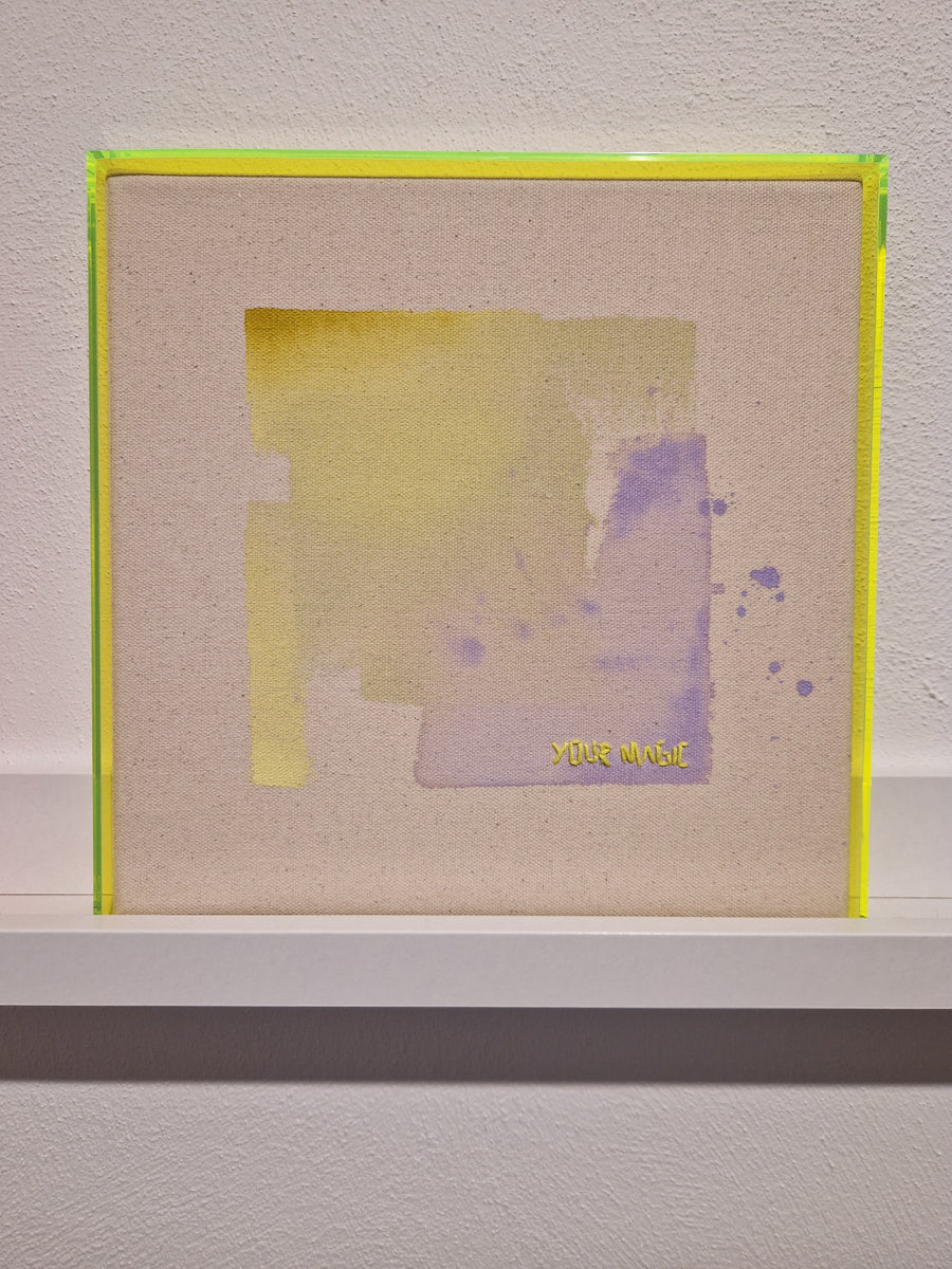 Mini Abstract Acryl Bild Neon Rahmen
