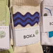 Laden Sie das Bild in den Galerie-Viewer, Socken beige blaue Welle
