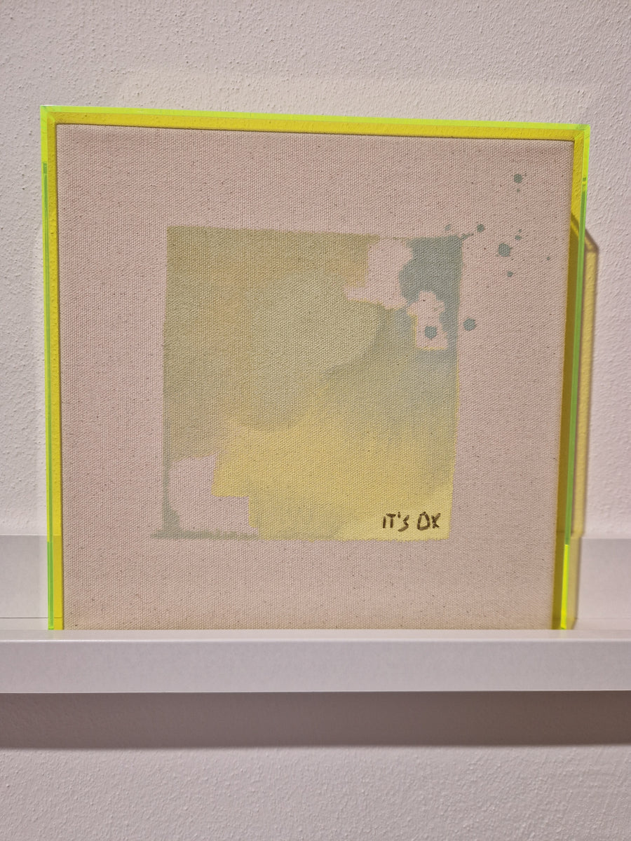 Mini Abstract Acryl Bild Neon Rahmen
