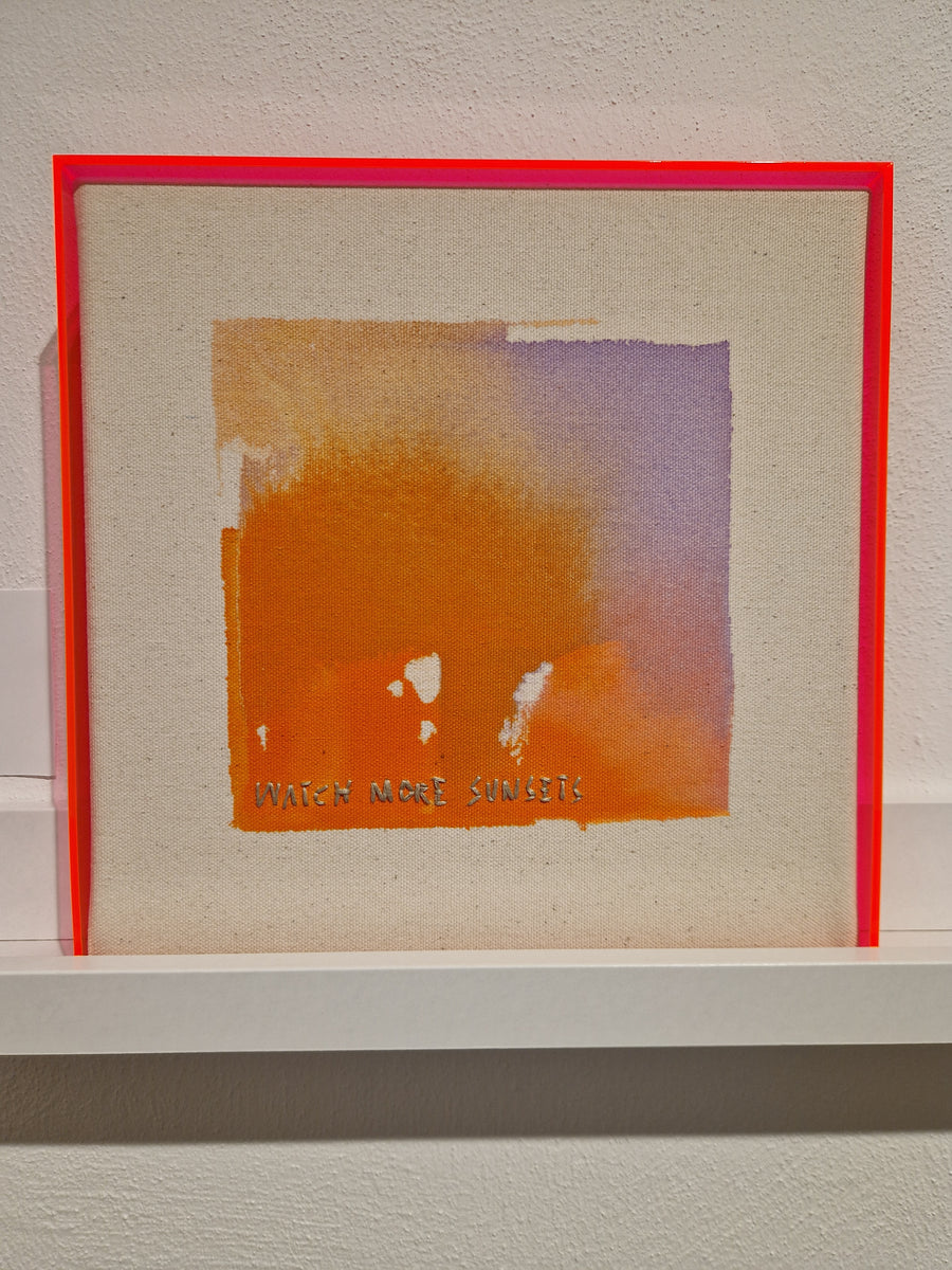Mini Abstract Acryl Bild Neon Rahmen