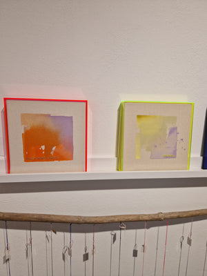 Mini Abstract Acryl Bild Neon Rahmen