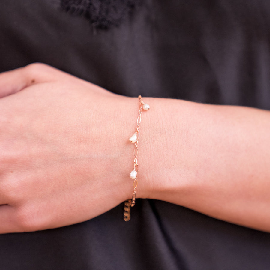 Armband 'kleine Perlen' gold / rosé