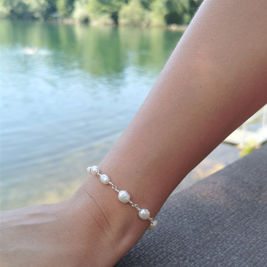 Armband 'pearl love' rosé / gold / silber